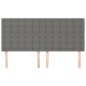vidaXL Kopfteile 4 Stk. Dunkelgrau 90x5x78/88 cm Stoff
