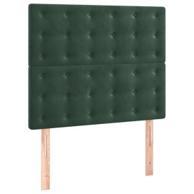 vidaXL Kopfteile 2 Stk. Dunkelgrün 90x5x78/88 cm Samt