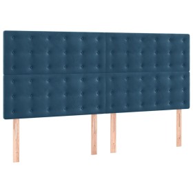 vidaXL Kopfteile 4 Stk. Dunkelblau 90x5x78/88 cm Samt