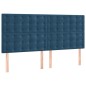 vidaXL Kopfteile 4 Stk. Dunkelblau 90x5x78/88 cm Samt