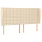 vidaXL Kopfteil mit Ohren Creme 183x23x118/128 cm Stoff vidaXL Kopfteil mit Ohren Creme 183x23x118/128 cm Stoff