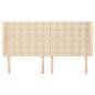 vidaXL Kopfteil mit Ohren Creme 183x23x118/128 cm Stoff vidaXL Kopfteil mit Ohren Creme 183x23x118/128 cm Stoff
