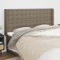 vidaXL Kopfteil mit Ohren Taupe 183x16x118/128 cm Stoff