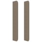 vidaXL Kopfteil mit Ohren Taupe 183x16x118/128 cm Stoff