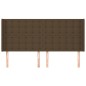 vidaXL Kopfteil mit Ohren Dunkelbraun 203x16x118/128 cm Stoff vidaXL Kopfteil mit Ohren Dunkelbraun 203x16x118/128 cm Stoff