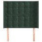 vidaXL Kopfteil mit Ohren Dunkelgrün 93x16x118/128 cm Samt vidaXL Kopfteil mit Ohren Dunkelgrün 93x16x118/128 cm Samt