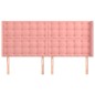 vidaXL Kopfteil mit Ohren Rosa 183x16x118/128 cm Samt vidaXL Kopfteil mit Ohren Rosa 183x16x118/128 cm Samt