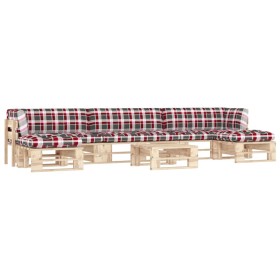 vidaXL 6-tlg. Paletten-Lounge-Set mit Kissen Imprägniertes Kiefernholz