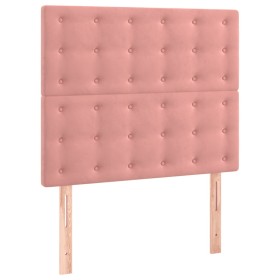 vidaXL Kopfteile 2 Stk. Rosa 90x5x78/88 cm Samt