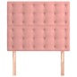 vidaXL Kopfteile 2 Stk. Rosa 90x5x78/88 cm Samt