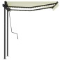 Automatische Markise mit LED & Windsensor 3,5x2,5 m Cremeweiß Automatische Markise mit LED & Windsensor 3,5x2,5 m Cremeweiß