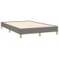 vidaXL Boxspringbett mit Matratze & LED Dunkelgrau 120x190 cm Stoff vidaXL Boxspringbett mit Matratze & LED Dunkelgrau 120x190 cm Stoff