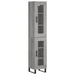 Highboard Grau Sonoma 34,5x34x180 cm Holzwerkstoff