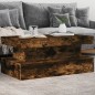 vidaXL Couchtisch mit LED-Leuchten Räuchereiche 90x50x40 cm vidaXL Couchtisch mit LED-Leuchten Räuchereiche 90x50x40 cm