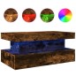 vidaXL Couchtisch mit LED-Leuchten Räuchereiche 90x50x40 cm vidaXL Couchtisch mit LED-Leuchten Räuchereiche 90x50x40 cm
