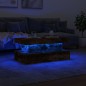 vidaXL Couchtisch mit LED-Leuchten Räuchereiche 90x50x40 cm vidaXL Couchtisch mit LED-Leuchten Räuchereiche 90x50x40 cm
