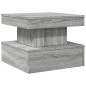 vidaXL Couchtisch mit LED-Leuchten Grau Sonoma 50x50x40 cm vidaXL Couchtisch mit LED-Leuchten Grau Sonoma 50x50x40 cm