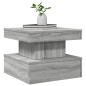 vidaXL Couchtisch mit LED-Leuchten Grau Sonoma 50x50x40 cm vidaXL Couchtisch mit LED-Leuchten Grau Sonoma 50x50x40 cm