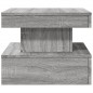 vidaXL Couchtisch mit LED-Leuchten Grau Sonoma 50x50x40 cm vidaXL Couchtisch mit LED-Leuchten Grau Sonoma 50x50x40 cm