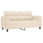 vidaXL 2-Sitzer-Sofa Beige 140 cm Mikrofasergewebe vidaXL 2-Sitzer-Sofa Beige 140 cm Mikrofasergewebe