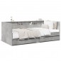 vidaXL Tagesbett mit Schubladen Betongrau 75x190 cm Holzwerkstoff vidaXL Tagesbett mit Schubladen Betongrau 75x190 cm Holzwerkstoff