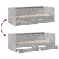 vidaXL Tagesbett mit Schubladen Betongrau 75x190 cm Holzwerkstoff vidaXL Tagesbett mit Schubladen Betongrau 75x190 cm Holzwerkstoff
