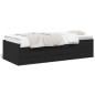 vidaXL Tagesbett mit Schubladen Schwarz 75x190 cm Holzwerkstoff vidaXL Tagesbett mit Schubladen Schwarz 75x190 cm Holzwerkstoff