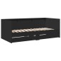 vidaXL Tagesbett mit Schubladen Schwarz 75x190 cm Holzwerkstoff vidaXL Tagesbett mit Schubladen Schwarz 75x190 cm Holzwerkstoff