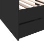 vidaXL Tagesbett mit Schubladen Schwarz 75x190 cm Holzwerkstoff vidaXL Tagesbett mit Schubladen Schwarz 75x190 cm Holzwerkstoff