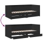 vidaXL Tagesbett mit Schubladen Schwarz 75x190 cm Holzwerkstoff vidaXL Tagesbett mit Schubladen Schwarz 75x190 cm Holzwerkstoff