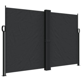 vidaXL Seitenmarkise Ausziehbar Schwarz 160x1000 cm