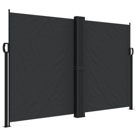 vidaXL Seitenmarkise Ausziehbar Schwarz 160x1000 cm