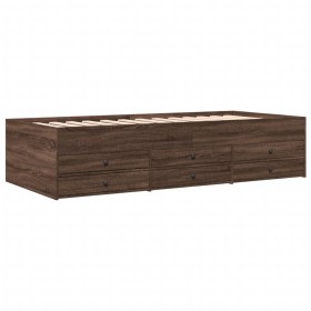 vidaXL Tagesbett Schubladen Braun Eiche-Optik 75x190 cm Holzwerkstoff