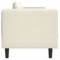 vidaXL Sofa mit Kissen 2-Sitzer Creme Samt vidaXL Sofa mit Kissen 2-Sitzer Creme Samt