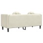 vidaXL Sofa mit Kissen 2-Sitzer Creme Samt vidaXL Sofa mit Kissen 2-Sitzer Creme Samt