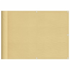 vidaXL Balkonsichtschutz Sandfarben 75x300 cm 100 % Polyester-Oxford