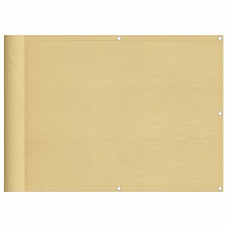 vidaXL Balkonsichtschutz Sandfarben 75x300 cm 100 % Polyester-Oxford