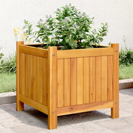 vidaXL Pflanzkübel mit Einlage 42x42x40 cm Massivholz Akazie