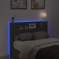 vidaXL LED-Kopfteil mit Ablagen Schwarz 140x16,5x103,5 cm