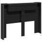 vidaXL LED-Kopfteil mit Ablagen Schwarz 140x16,5x103,5 cm