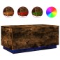 vidaXL Couchtisch mit LED-Leuchten Räuchereiche 90x50x40 cm vidaXL Couchtisch mit LED-Leuchten Räuchereiche 90x50x40 cm