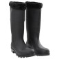 vidaXL Gummistiefel mit Herausnehmbarem Innenfutter Schwarz Gr. 45 PVC vidaXL Gummistiefel mit Herausnehmbarem Innenfutter Schwarz Gr. 45 PVC