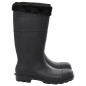 vidaXL Gummistiefel mit Herausnehmbarem Innenfutter Schwarz Gr. 45 PVC vidaXL Gummistiefel mit Herausnehmbarem Innenfutter Schwarz Gr. 45 PVC