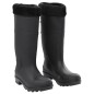 vidaXL Gummistiefel mit Herausnehmbarem Innenfutter Schwarz Gr. 40 PVC vidaXL Gummistiefel mit Herausnehmbarem Innenfutter Schwarz Gr. 40 PVC