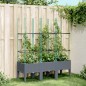 vidaXL Pflanzkübel mit Rankgitter Grau 120x40x142,5 cm PP vidaXL Pflanzkübel mit Rankgitter Grau 120x40x142,5 cm PP