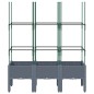 vidaXL Pflanzkübel mit Rankgitter Grau 120x40x142,5 cm PP vidaXL Pflanzkübel mit Rankgitter Grau 120x40x142,5 cm PP