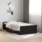 vidaXL Bettgestell mit Schubladen Schwarz 75x190 cm Holzwerkstoff vidaXL Bettgestell mit Schubladen Schwarz 75x190 cm Holzwerkstoff