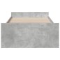 vidaXL Bettgestell mit Schubladen Betongrau 75x190 cm Holzwerkstoff vidaXL Bettgestell mit Schubladen Betongrau 75x190 cm Holzwerkstoff