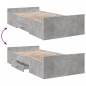 vidaXL Bettgestell mit Schubladen Betongrau 75x190 cm Holzwerkstoff vidaXL Bettgestell mit Schubladen Betongrau 75x190 cm Holzwerkstoff