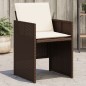 vidaXL Gartenstühle mit Kissen 4 Stk. Braun Poly Rattan vidaXL Gartenstühle mit Kissen 4 Stk. Braun Poly Rattan